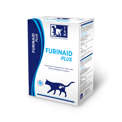 Furinaid Plus product packaging for cats promoting nutritional support for feline idiopathic cystitis.